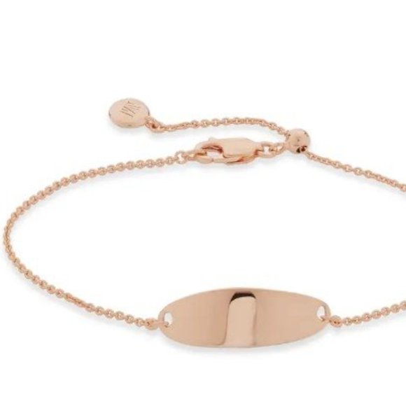 Nura Tiny Oval Plate Bracelet MONICA VINADER - engraved KC - Picture 1 of 3